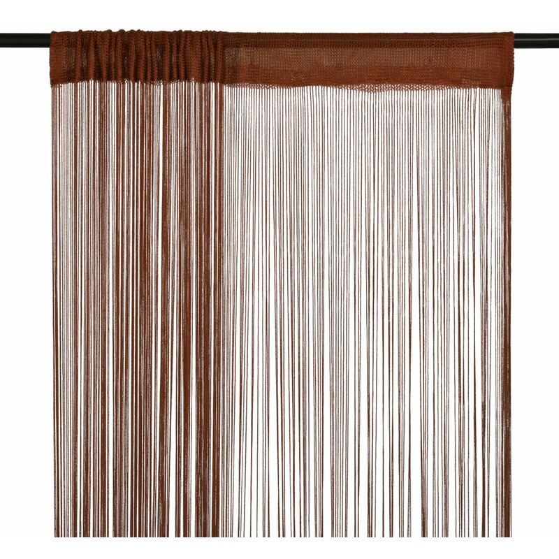 

Cortinas de flecos 2 piezas 100x250 cm marrón