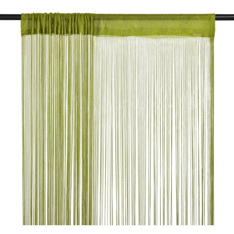 

Cortinas de flecos 2 piezas 100x250 cm verde