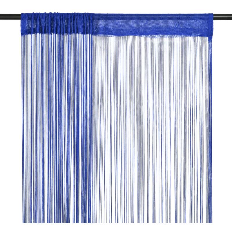 

Cortinas de flecos 2 piezas 140x250 cm azul - Azul