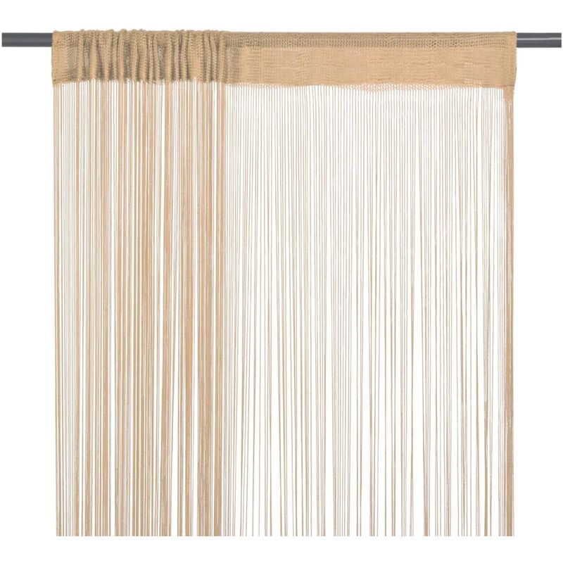 

Cortinas de flecos 2 piezas 140x250 cm beige - Beige