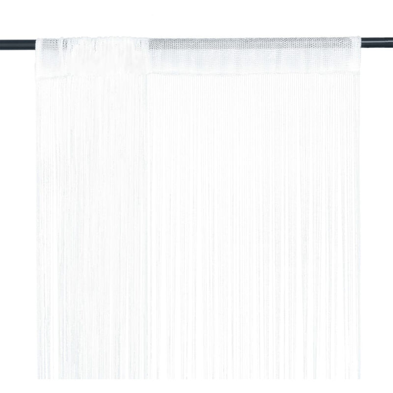 

Cortinas de flecos 2 piezas 140x250 cm blancas