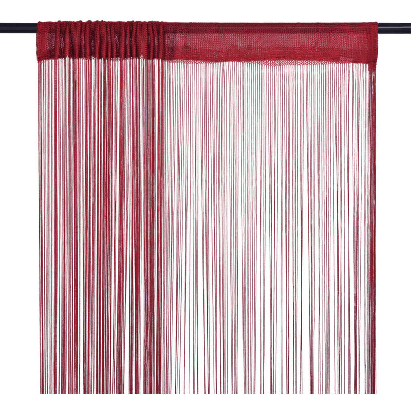 

Cortinas de flecos 2 piezas 140x250 cm burdeos