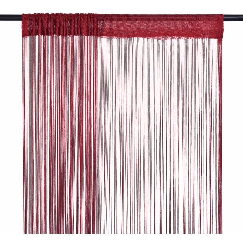 

Cortinas de flecos 2 piezas 140x250 cm burdeos