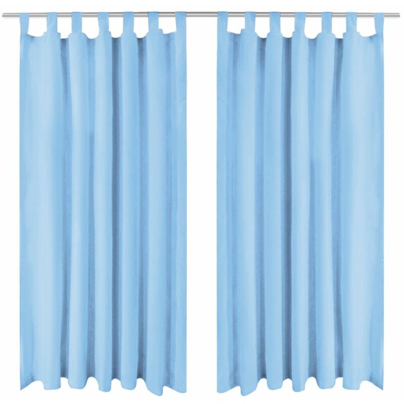 

Cortinas de micro-raso con bucles 2 unidades 140x245cm turquesa