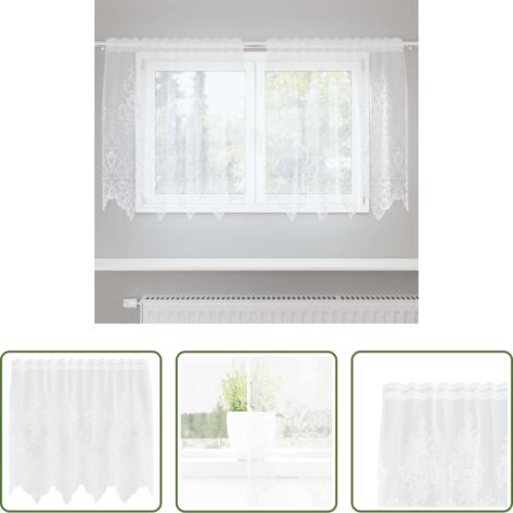 Cortinas florales -  Cortina de Encaje con cortinas Floral 120 x 150 cm Poliéster