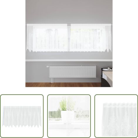 Cortinas florales -  Cortina de Encaje con cortinas Floral 80 x 300 cm Poliéster