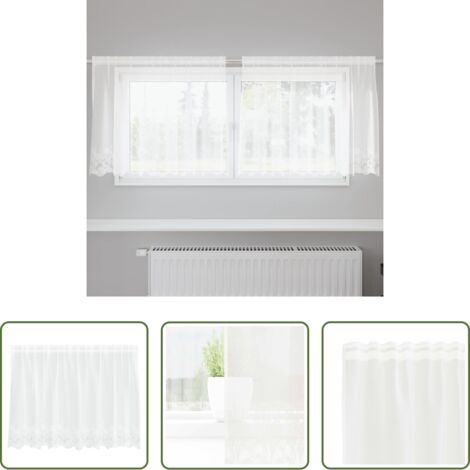 Cortinas modernas -  Cortina de Encaje con cortinas 200 x 120 cm Poliéster