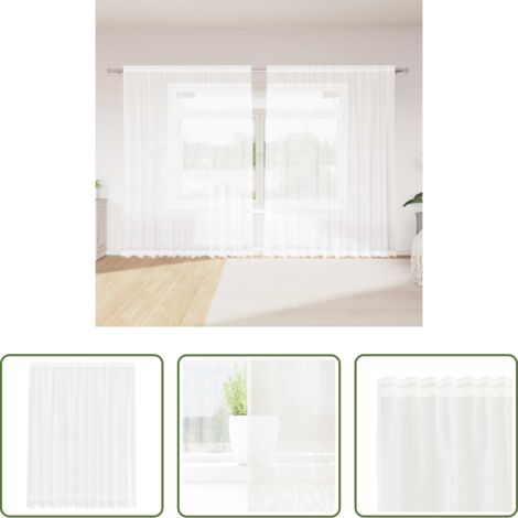 Cortinas modernas -  Cortina de Encaje con cortinas 300 x 245 cm Poliéster