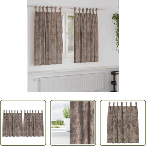 Cortinas modernas -  Cortinas de Terciopelo 2 pcs Capuchino 140 x 140 cm Terciopelo