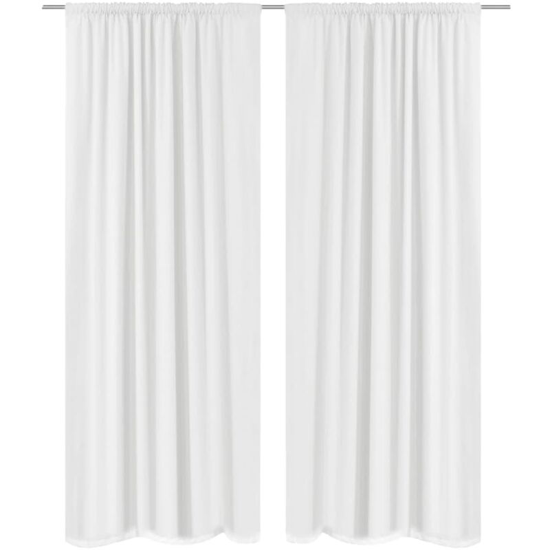 

Cortinas opacas 2 ud doble capa 140x245cm blanco ahorro energía - Blanco