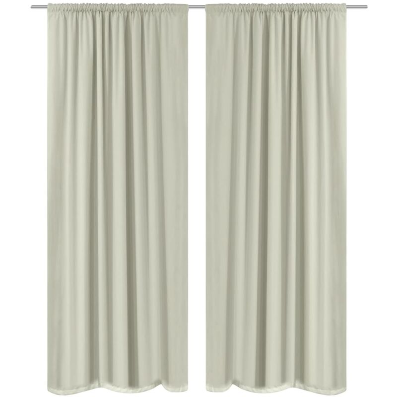 

vidaXL Cortinas opacas 2 piezas doble capa 140x175 cm crema - Crema