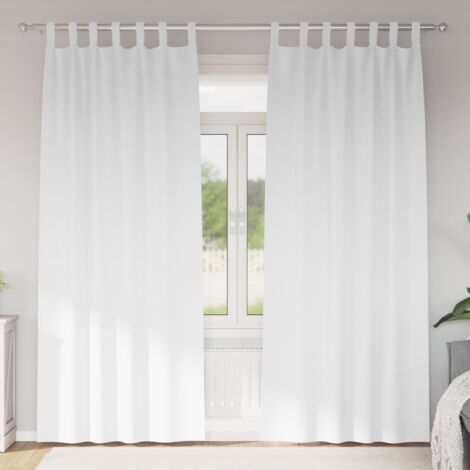 Cortinas Opacas con Anillas Puro Poliéster vidaXL