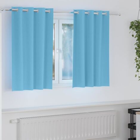 Cortinas opacas con cortinas Azul Claro Poliéster