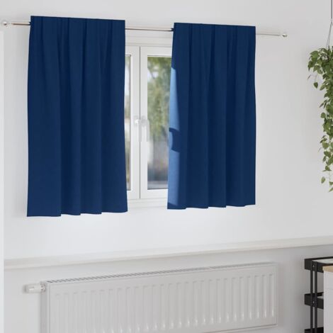 Cortinas opacas con cortinas Azul Oscuro Poliéster