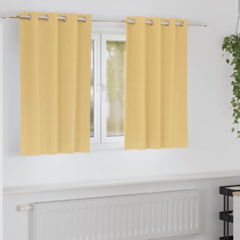 Cortinas opacas con cortinas Beige Poliéster