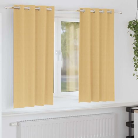 Cortinas opacas con cortinas Beige Poliéster