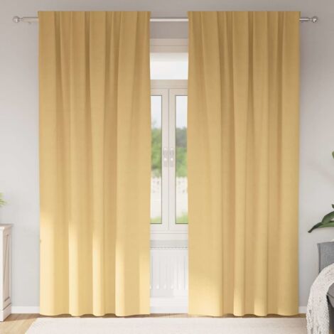 Cortinas opacas con cortinas Beige Poliéster