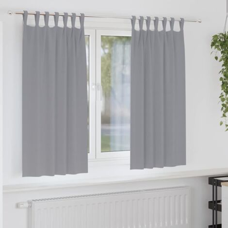 Cortinas opacas con cortinas Gris Claro Poliéster
