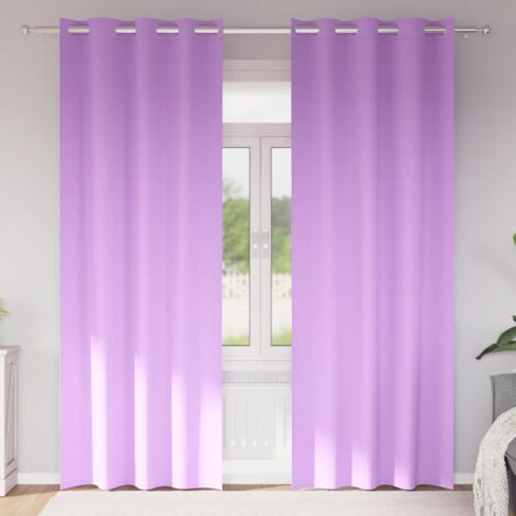 Cortinas opacas con cortinas Morado Poliéster