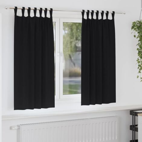 Cortinas opacas con cortinas Negro Poliéster