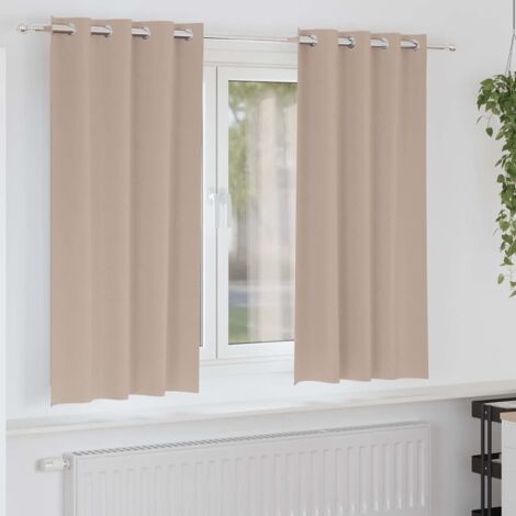 Cortinas opacas con cortinas Taupé Poliéster