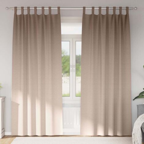 Cortinas opacas con cortinas Taupé Poliéster