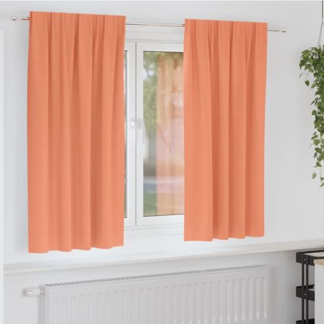 Cortinas opacas con cortinas Terracota Poliéster