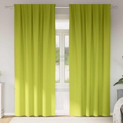 Cortinas opacas con cortinas Verde Poliéster