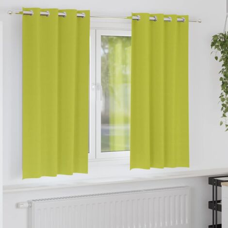 Cortinas opacas con cortinas Verde Poliéster