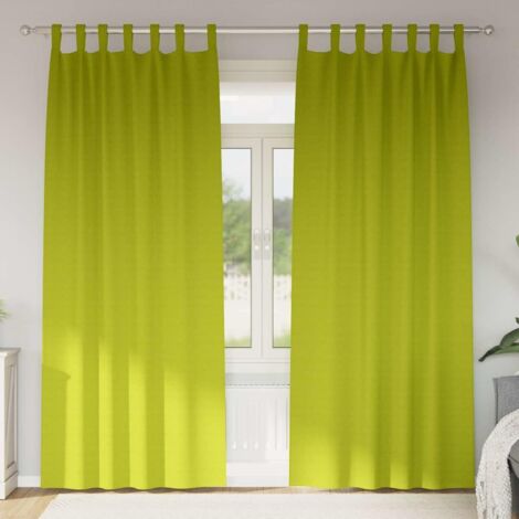 Cortinas opacas con cortinas Verde Poliéster