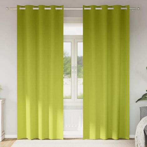 Cortinas opacas con cortinas Verde Poliéster