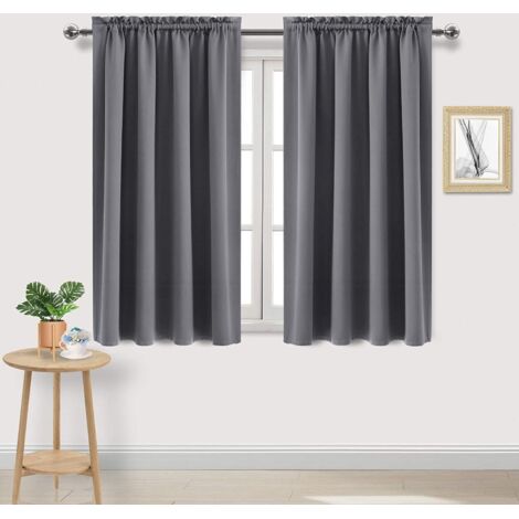 Cortinas opacas de 96 x 114 cm – Aptas para baño y dormitorio (juego de dos)