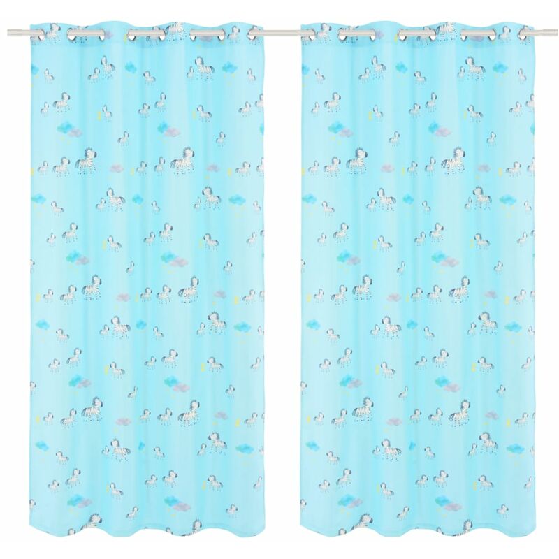 

Cortinas opacas estampadas de niños 2 piezas 140x240 cm cebra