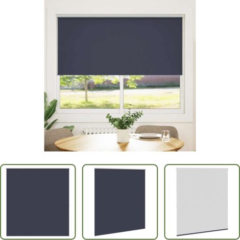 Cortinas opacas -  Estor enrollable opaco 164,4x175 cm Tejido Ancho 160 cm Azul Marino