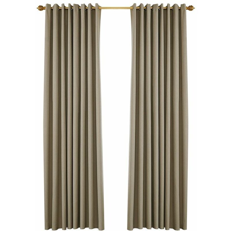 

Cortinas opacas, juego de 2 paneles,Camello, 53W * 106L en