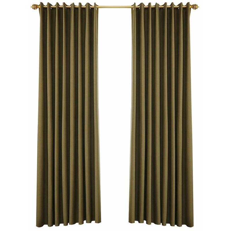 

Cortinas opacas, juego de 2 paneles,Cafe, 53W * 106L en