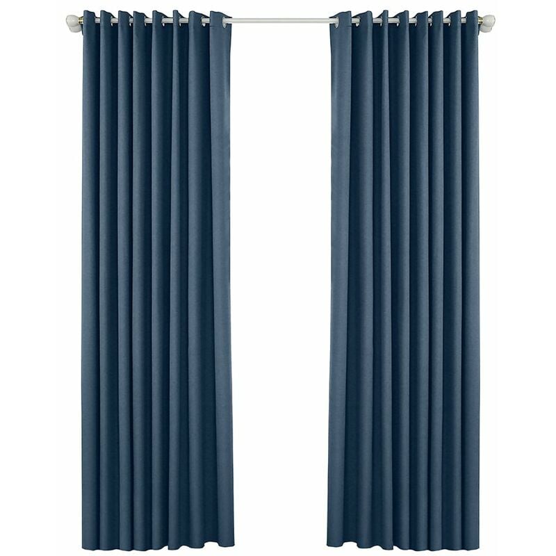 

Cortinas opacas, juego de 2 paneles,Azul oscuro, 53W * 106L en