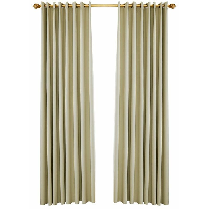 

Cortinas opacas, juego de 2 paneles,Beige, 53W * 95L en