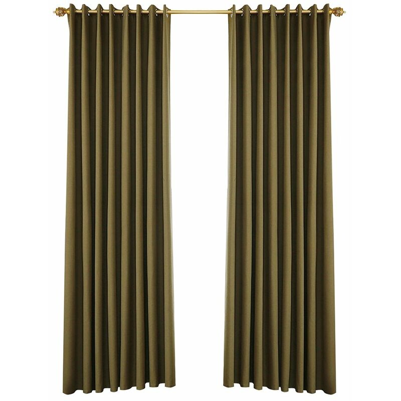 

Cortinas opacas, juego de 2 paneles,Cafe, 53W * 83L en