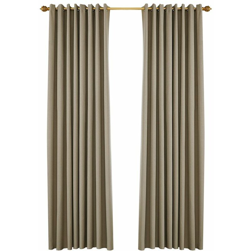 

Cortinas opacas, juego de 2 paneles,Camello, 53W * 63L en