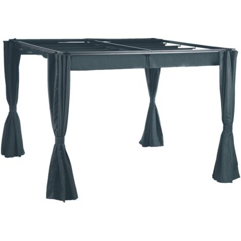 Cortinas para cenador Palmeira Antracita - Para Palmeira 3 x 3 m (4 cortinas) - Hespéride
