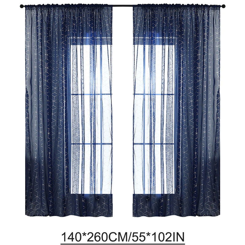 

Cortinas semitransparentes con bolsillo de varilla que oscurecen las cortinas para sala de estar / dormitorio, juego de 2 paneles (55 '' de ancho x