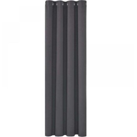 Cortinas térmicas opacas contra el frío, diseño moderno, 150 x 200 cm, con ojales, gris oscuro