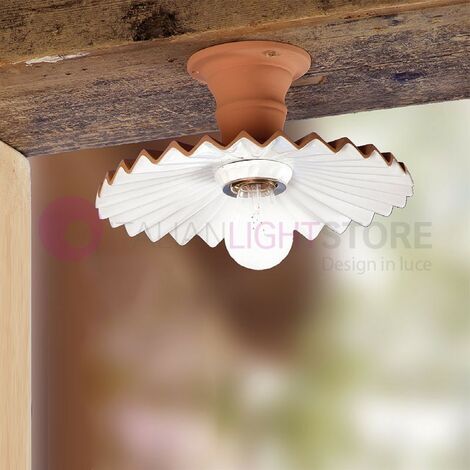 CORTONA Lampada a Soffitto Ceramica Terracotta Rustica Country