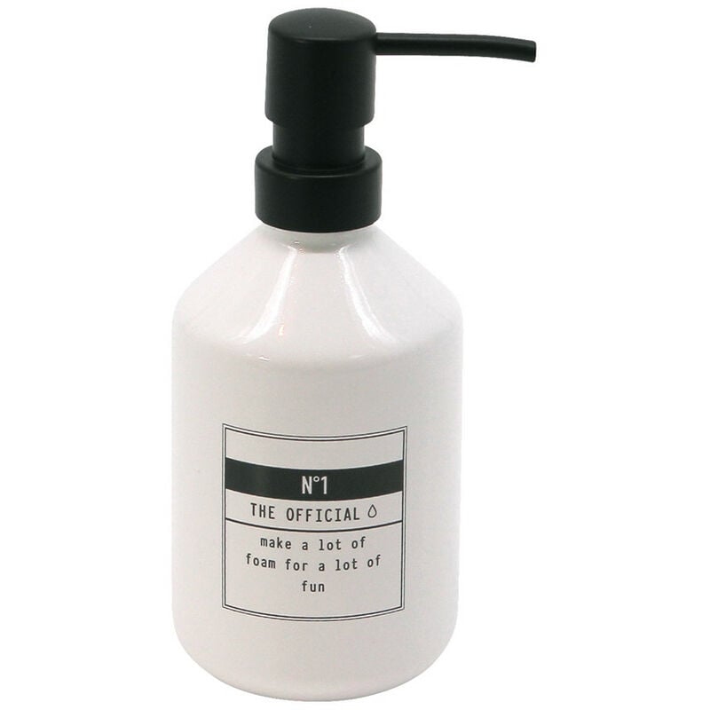 Distributeur de savon ceramique cosmet Blanc / Noir