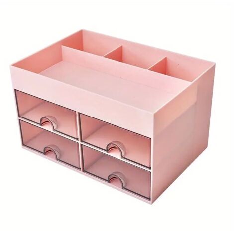 Cosmétique Boîte De Rangement Bureau Papeterie Organisateur Boîte De Rangement, Rose