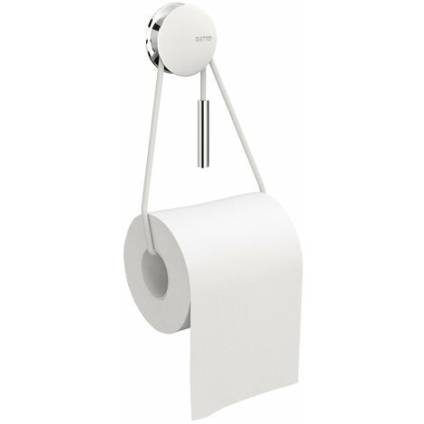 Porta papel higiénico blanco