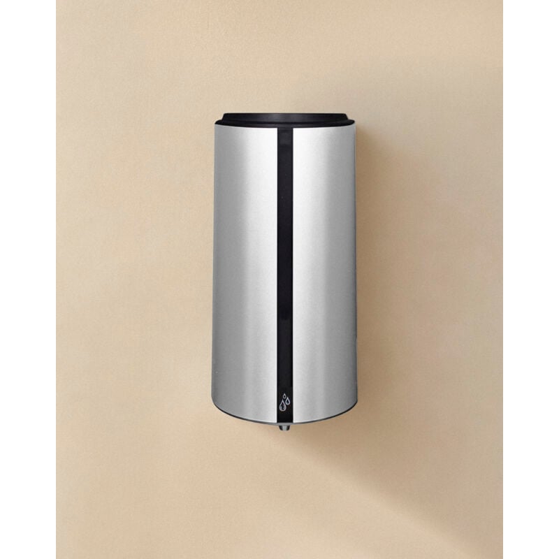 Architect porte-savon liquide distributeur de savon automatique argent mat murale seulement vissé (850 ml) - Cosmic