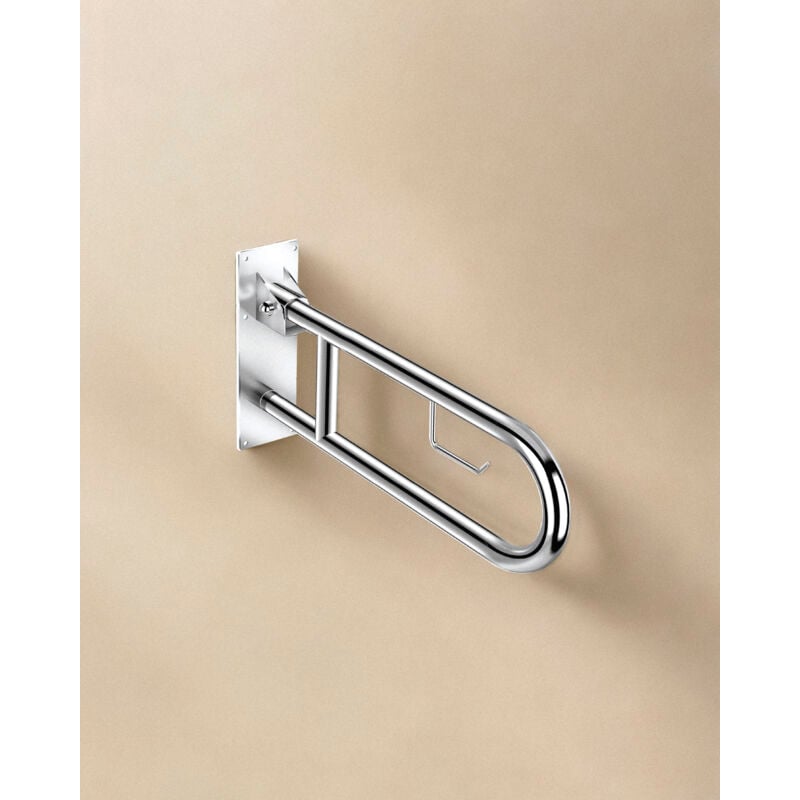 COSMIC Architect Poignée avec porte-papier toilette porte roleau dérouleur de papier toilette chrome murale seulement vissé