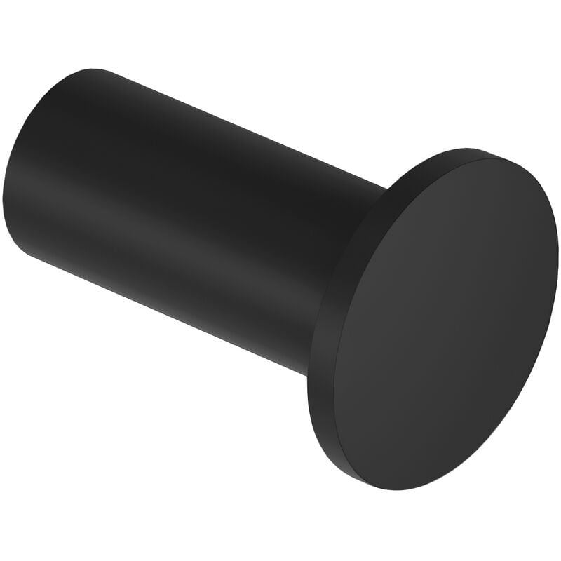 Architect Sp patère de salle de bain crochet de salle de bain pvd noir brossé murale seulement vissé (10 cm) - Cosmic